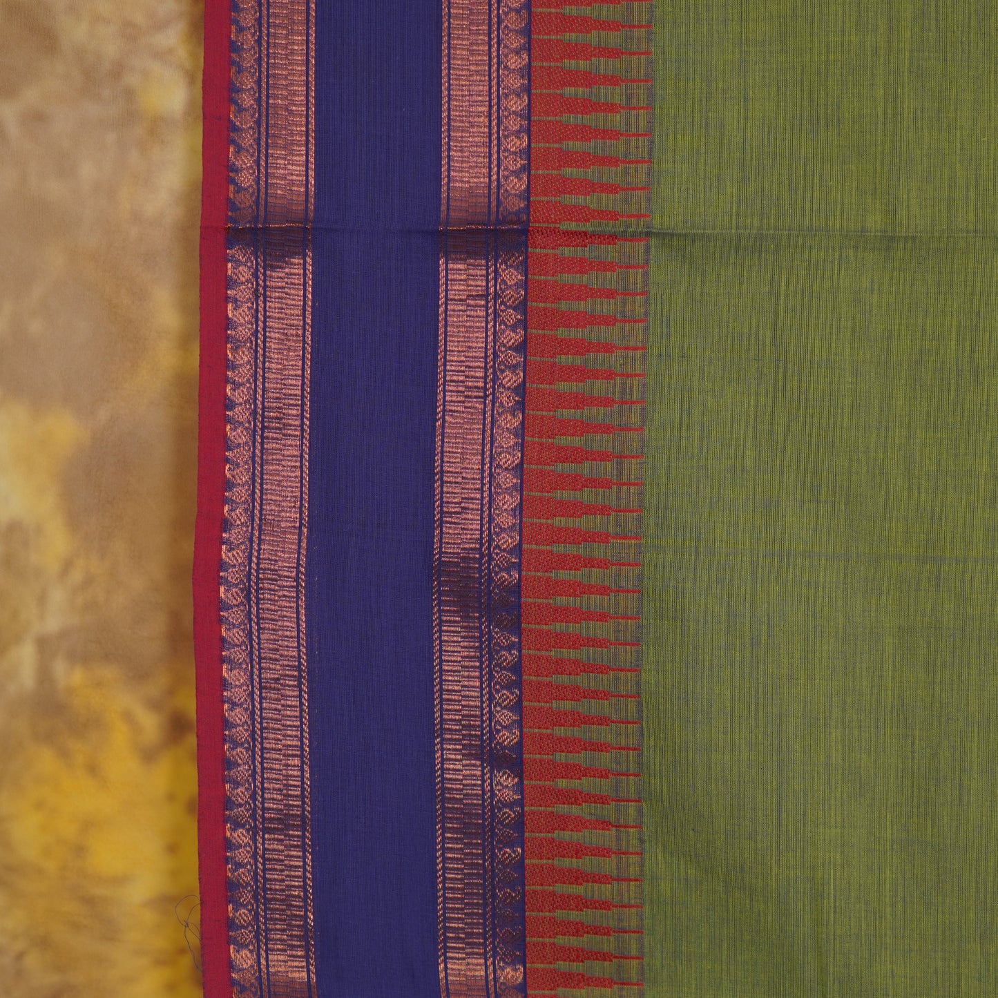 Elephant Border Kanchi Cotton (without Blouse)