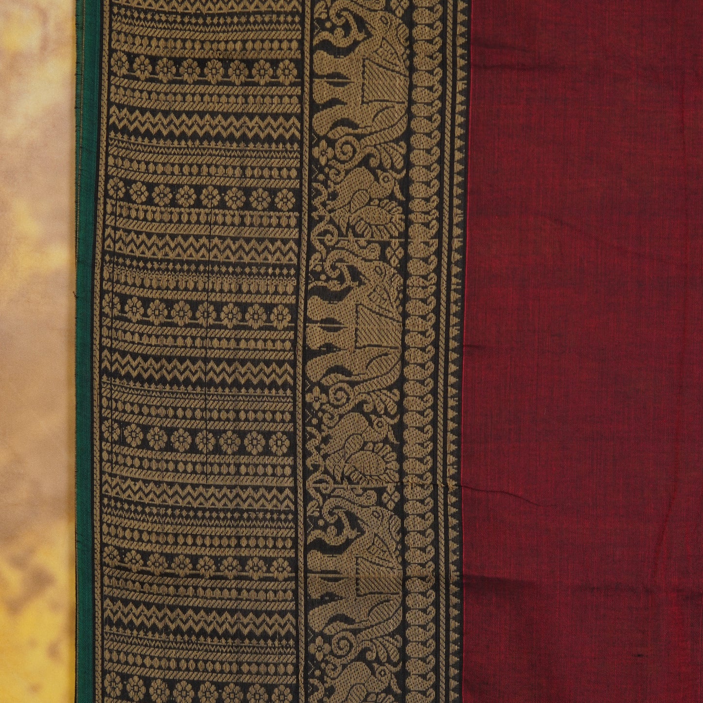 Elephant Border - Narayanavanam Mercerized Cotton