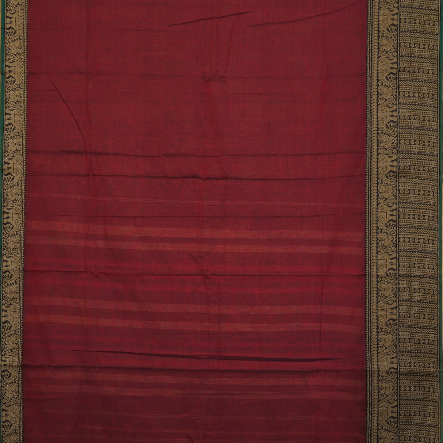 Elephant Border - Narayanavanam Mercerized Cotton