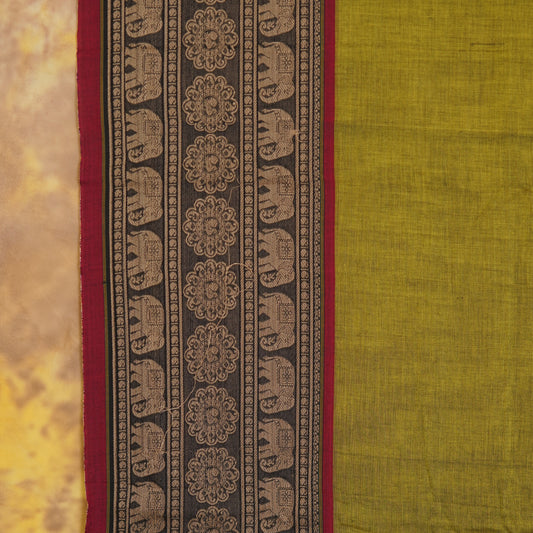 Elephant Border - Narayanavanam Mercerized Cotton