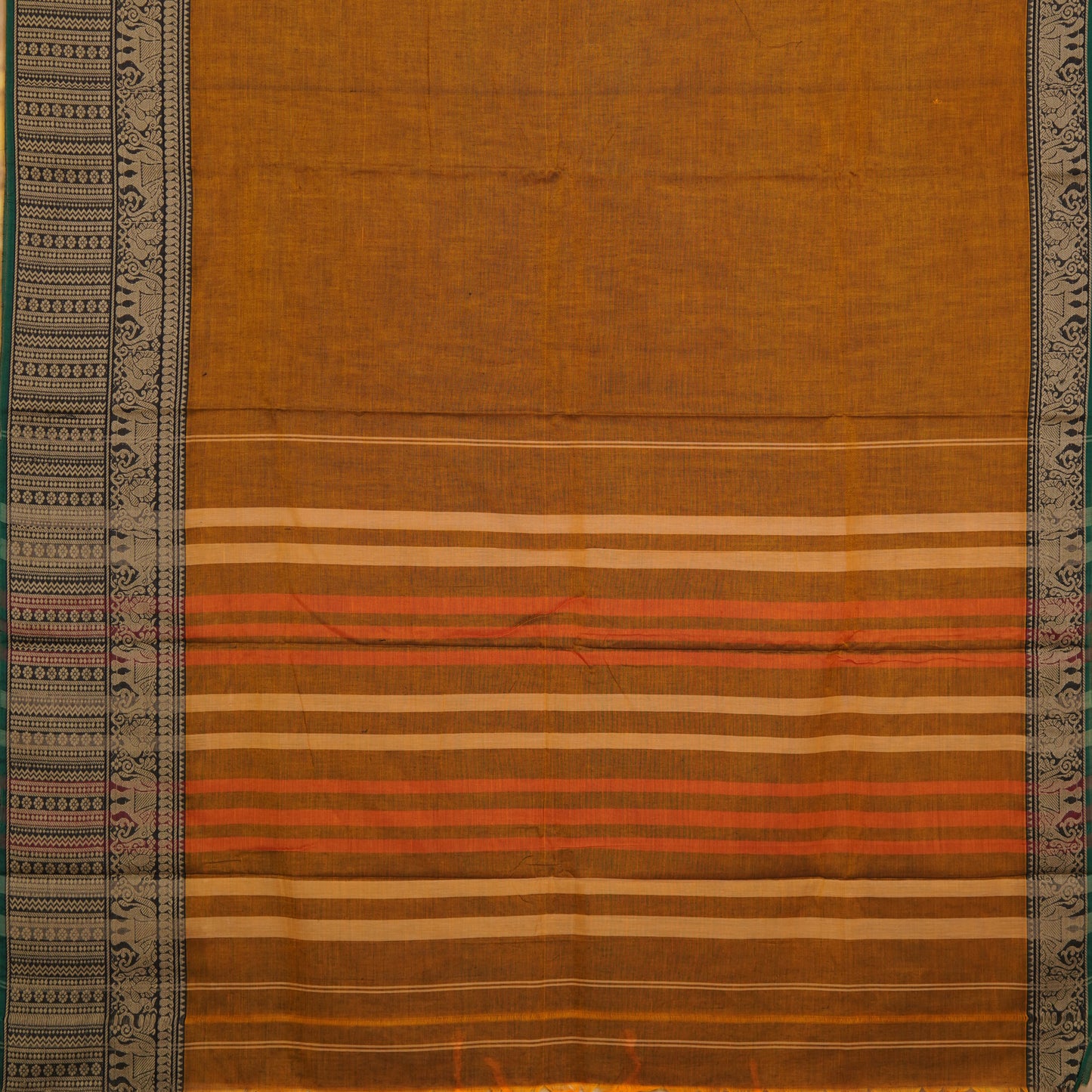 Elephant Border - Narayanavanam Mercerized Cotton