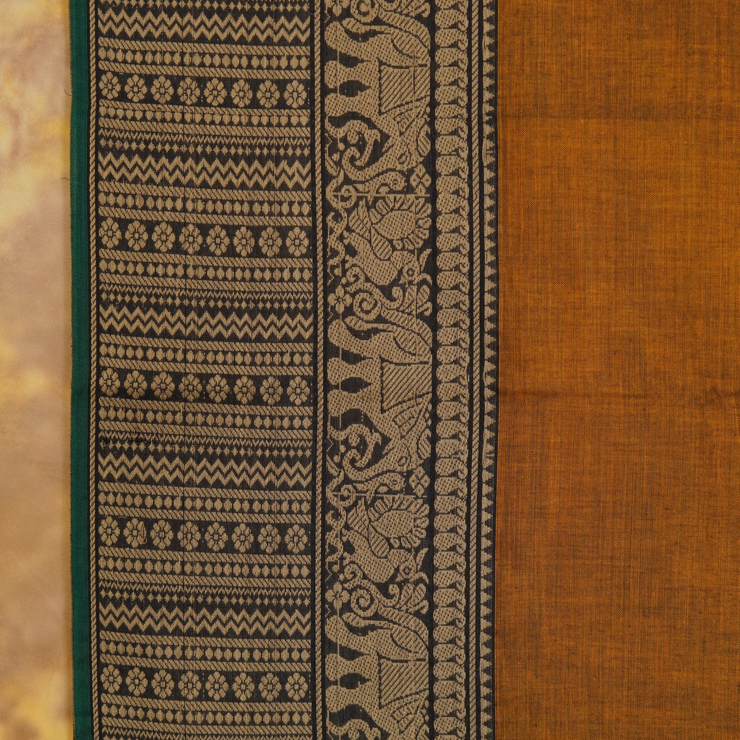 Elephant Border - Narayanavanam Mercerized Cotton