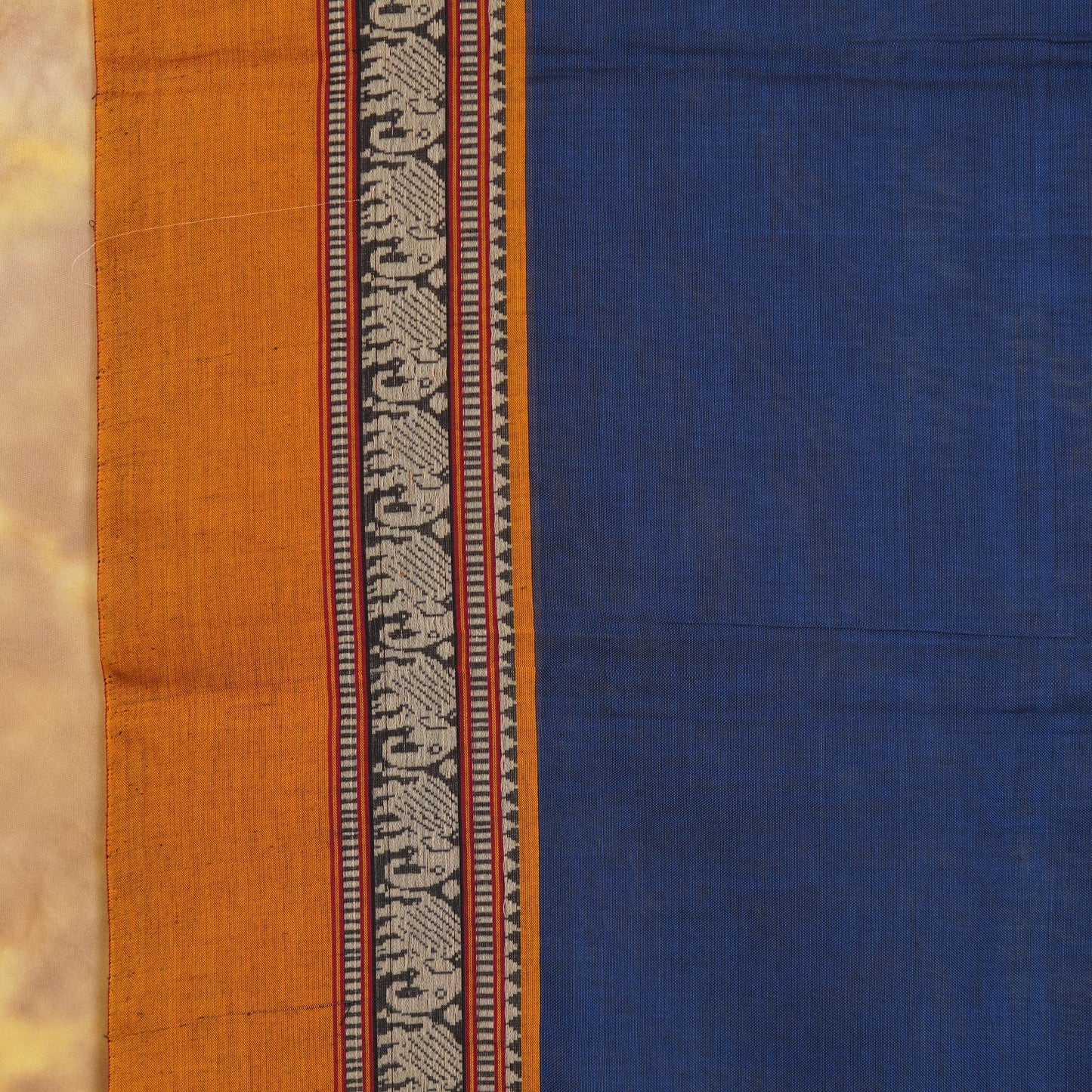 Elephant Small Border - Narayanavanam Mercerized Cotton