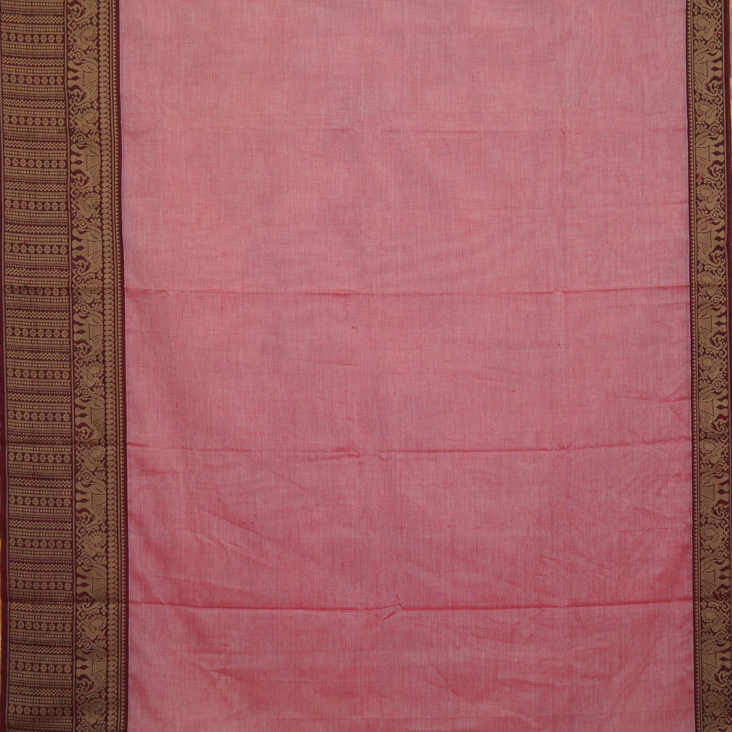 Elephant Border - Narayanavanam Mercerized Cotton