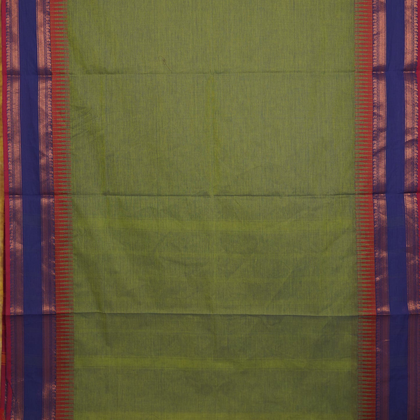 Elephant Border Kanchi Cotton (without Blouse)