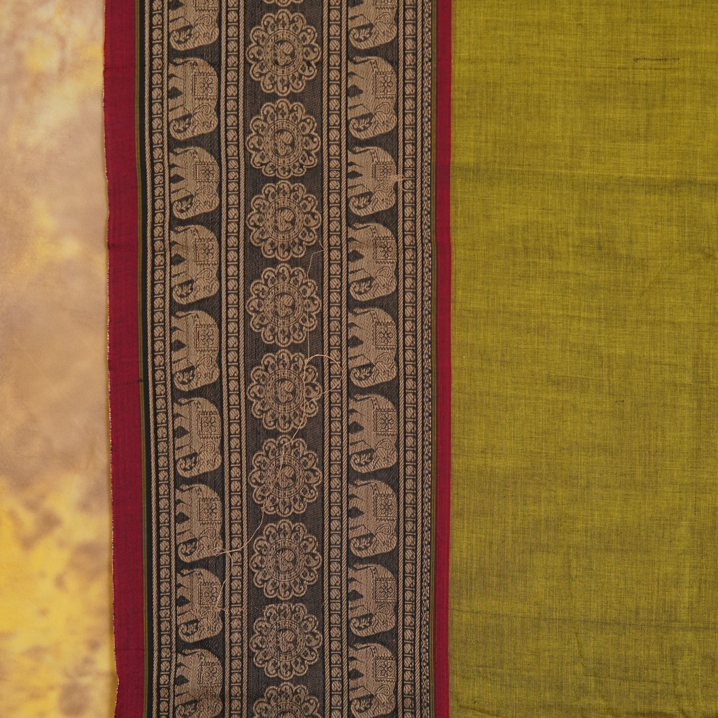 Elephant Border - Narayanavanam Mercerized Cotton