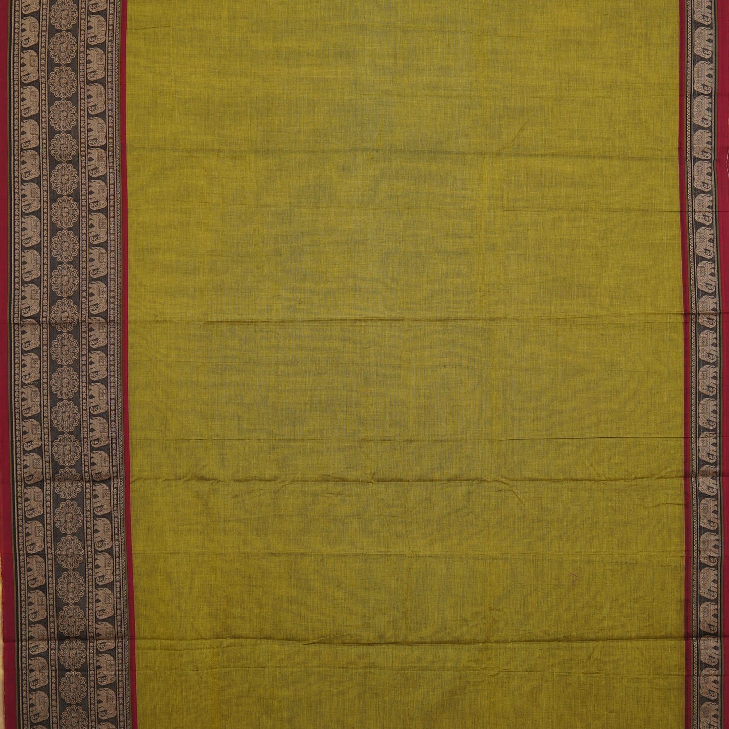 Elephant Border - Narayanavanam Mercerized Cotton