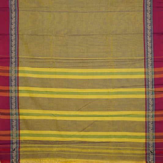 Elephant Small Border - Narayanavanam Mercerized Cotton